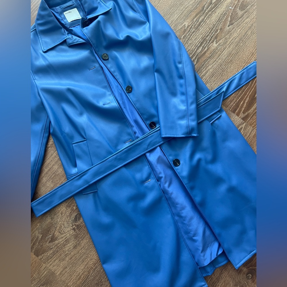 Bershka faux leather trench coat - Picture 4 of 5